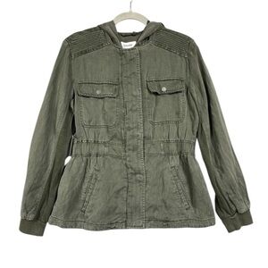 NEW Splendid Alton Anorak Jacket Utility Hooded Size Small Grey Green